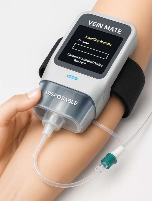 Step 3 — the clinician confirms the guided point and performs the access